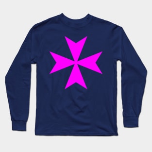 St. John's Cross / Maltese Cross (pink) Long Sleeve T-Shirt
